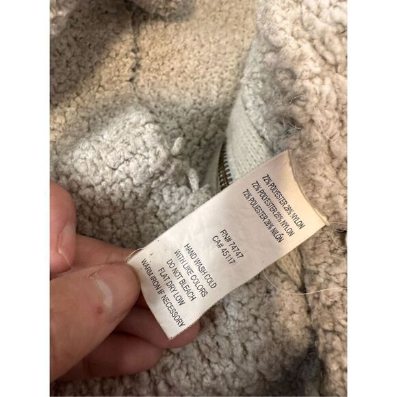 Natural Reflections Women Sz XL, Fleece Zip Up  Jacket Beige Oatmeal - Picture 6 of 8